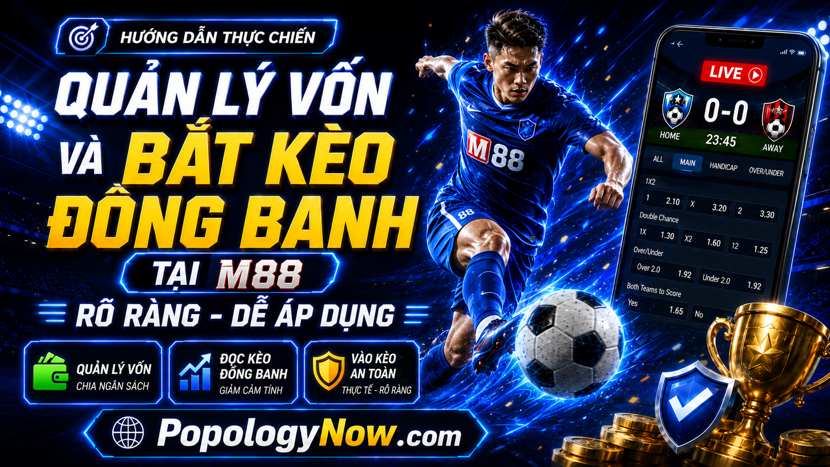 Quản lý vốn và bắt kèo đồng banh tại M88