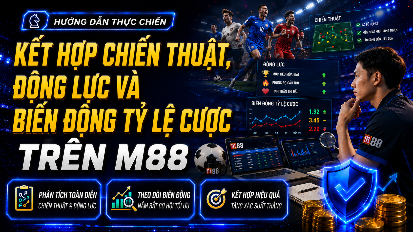 Kết hợp chiến thuật, động lực và biến động tỷ lệ cược