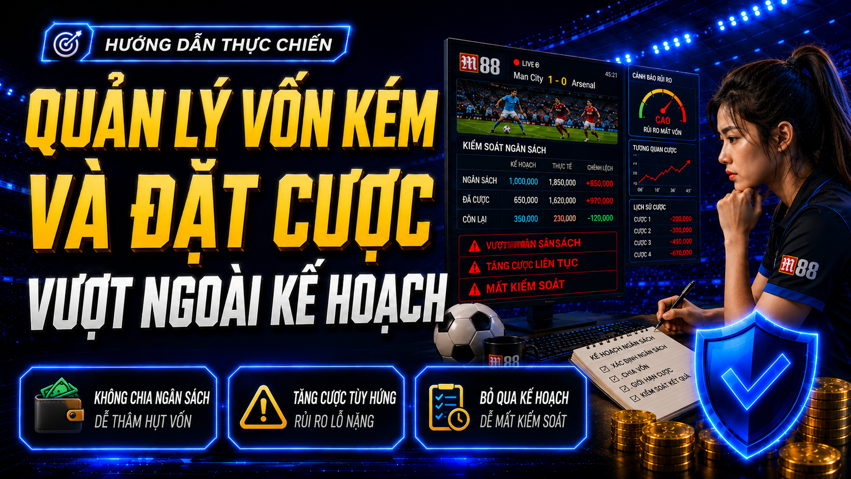 Quản lý vốn kém và đặt cược vượt ngoài kế hoạch