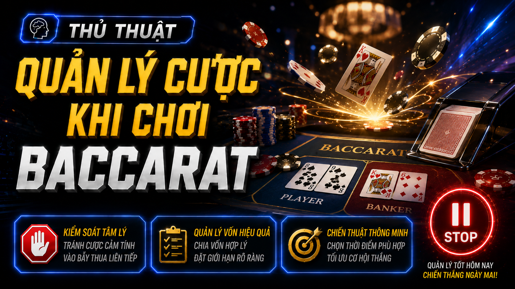 Thủ thuật quản lý cược khi chơi baccarat live casino tại M88