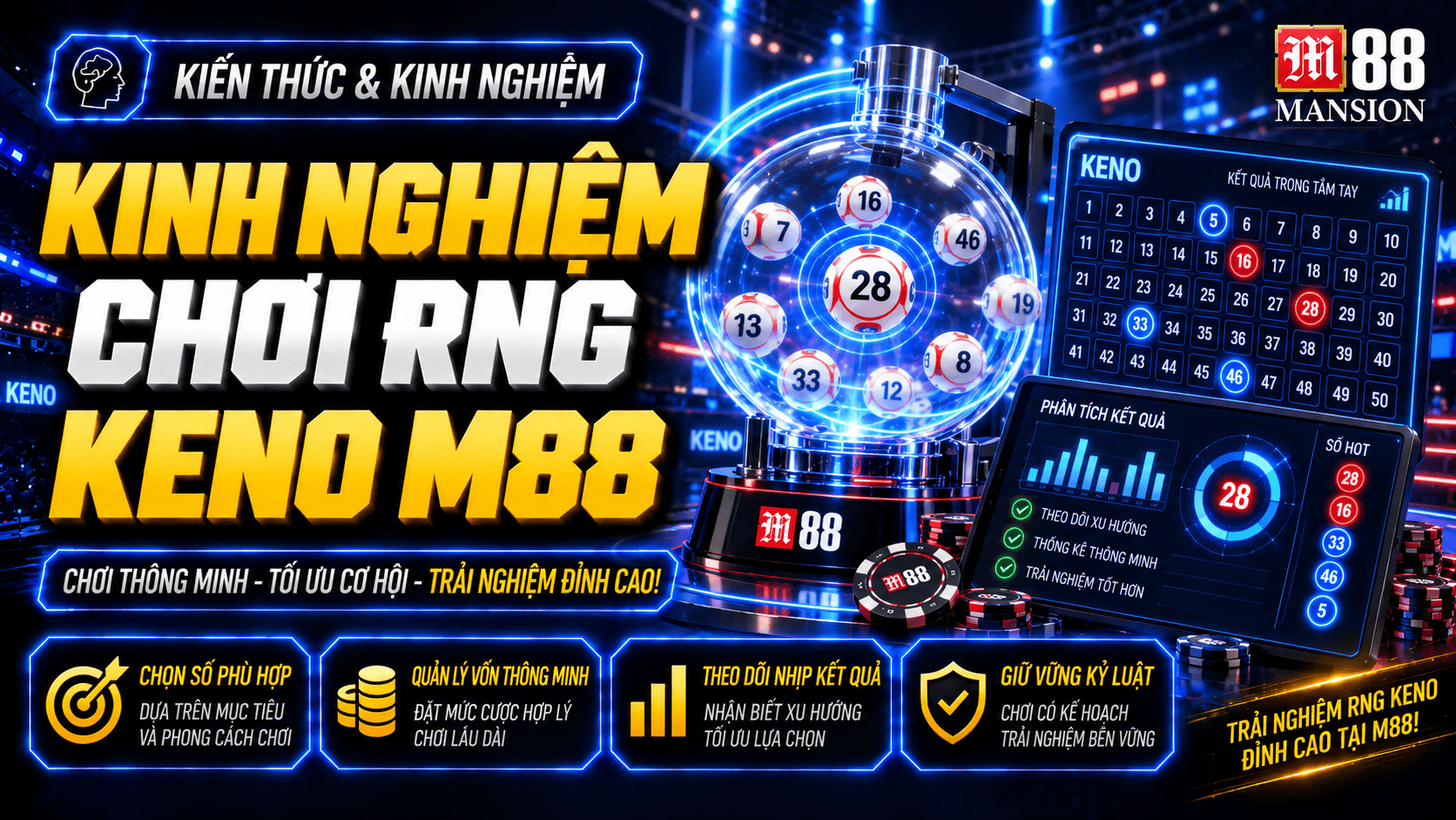 Kinh nghiệm chơi RNG Keno M88 an toàn và có kiểm soát