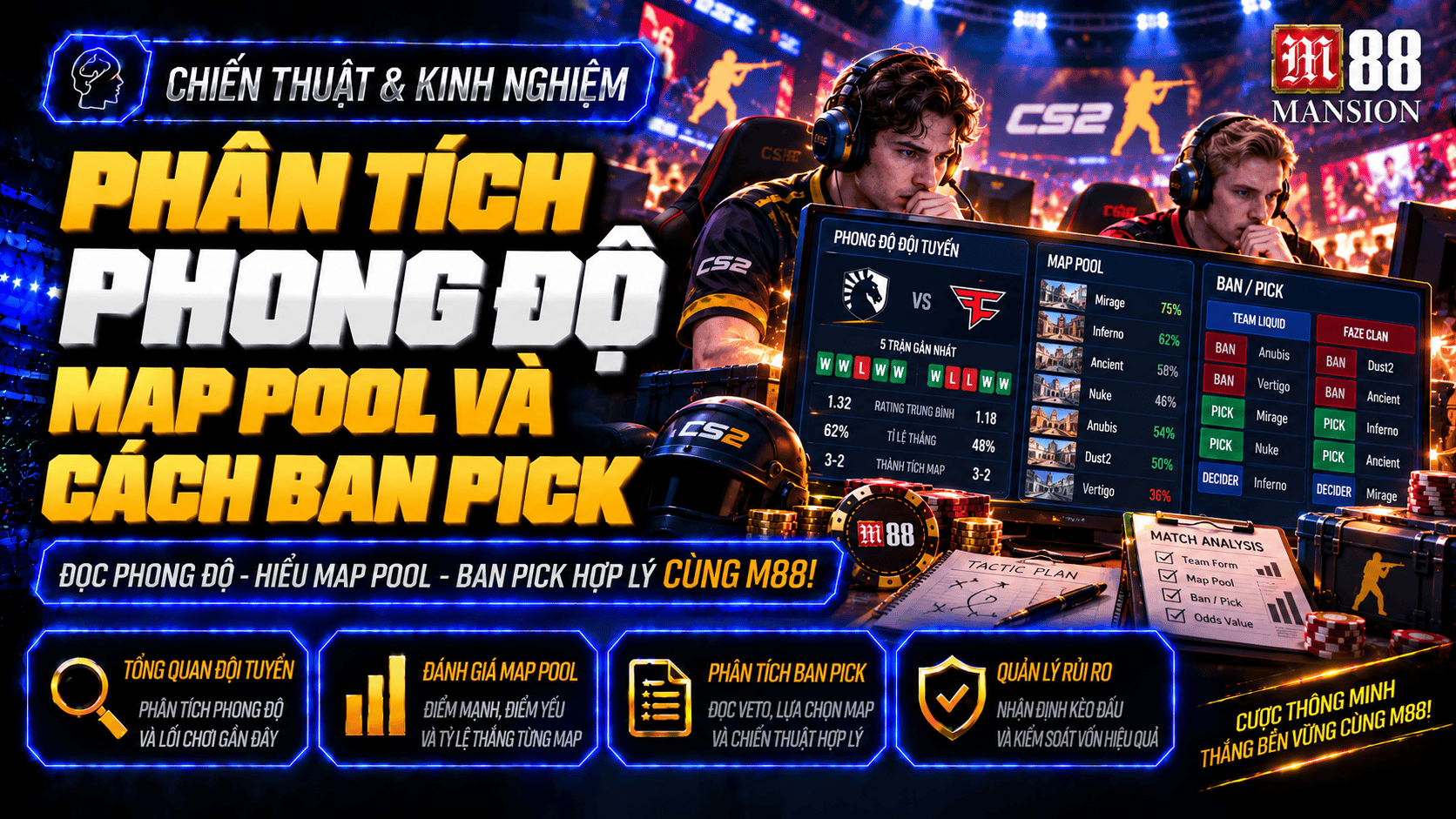 Phân tích phong độ, map pool và cách ban pick