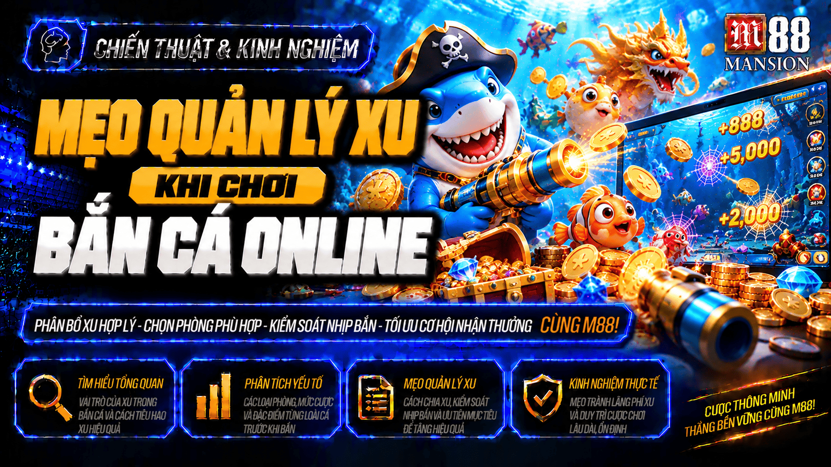 Mẹo quản lý xu khi chơi bắn cá online tránh thua lỗ quá nhanh