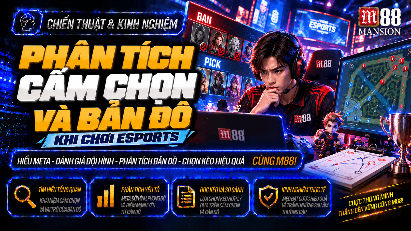 Phân tích cấm chọn, bản đồ và nhịp triển khai trận đấu